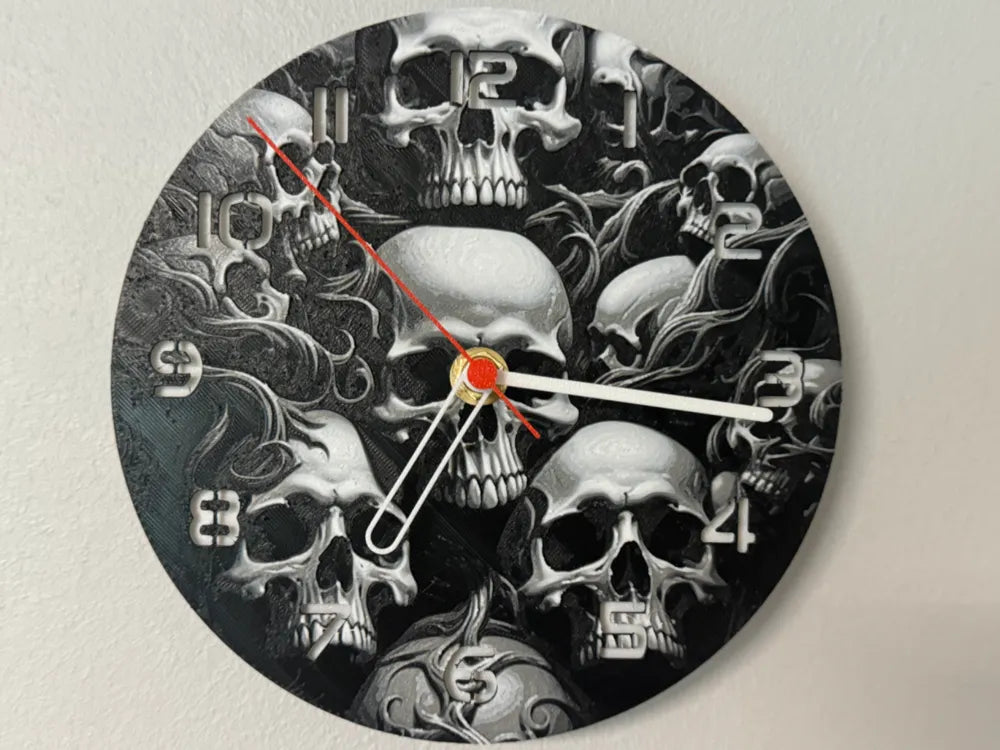3D-Druck Uhr – More Skull