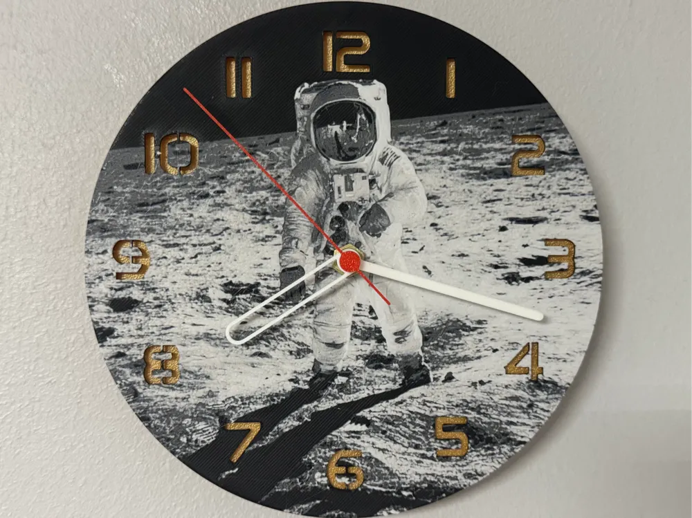 3D-Druck Uhr – Mondlandung