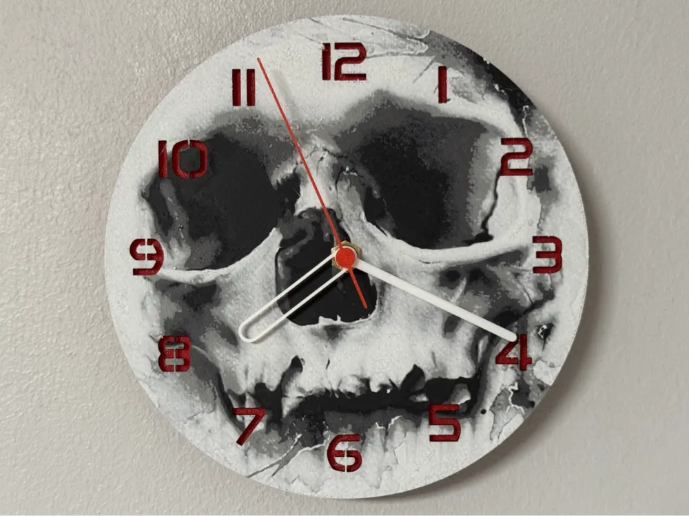 3D-Druck Uhr – Skull