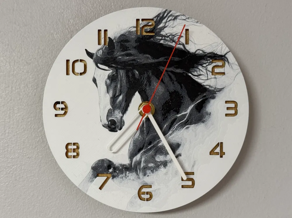 3D-Druck Uhr – Pferd