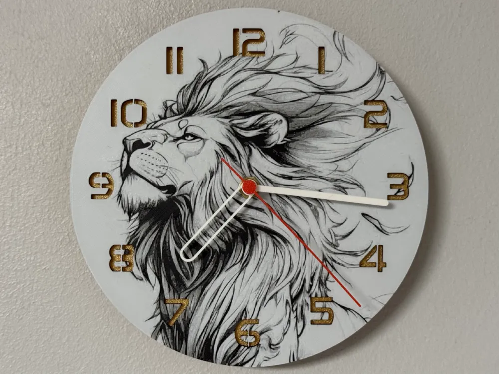 3D-Druck Uhr – Löwe