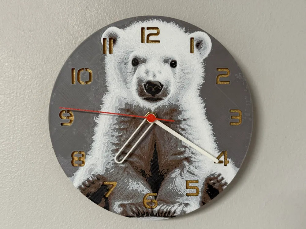 3D-Druck Uhr – Eisbär
