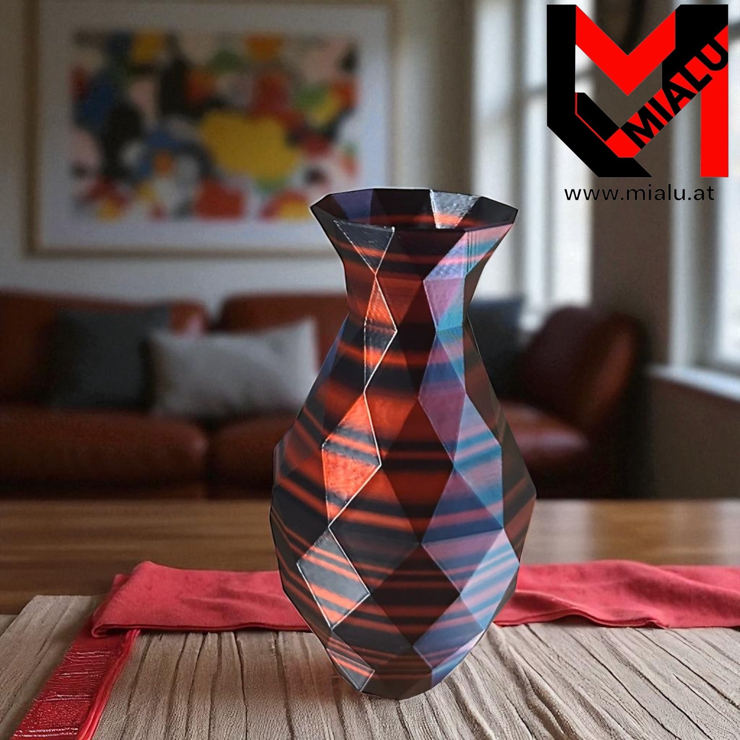 Vase rot schwarz