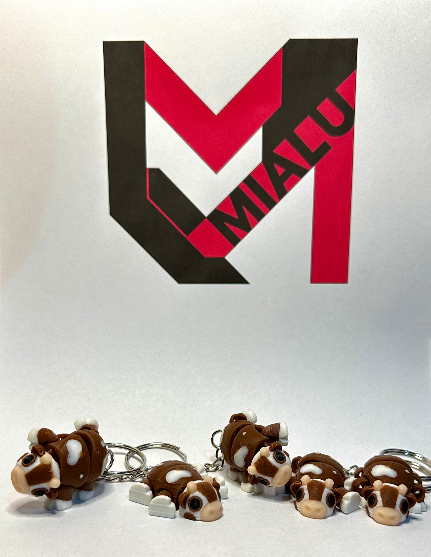 Schlüsselanhänger „Mini-Kuh-Flexi“ braun