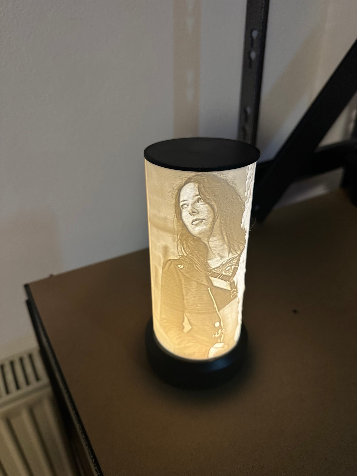 Lithophan-Bild rund mit zwei Bilder