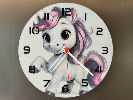 3D-Druck Uhr – Einhorn