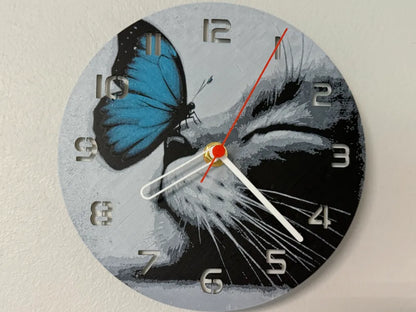 3D-Druck Uhr – blue butterfly