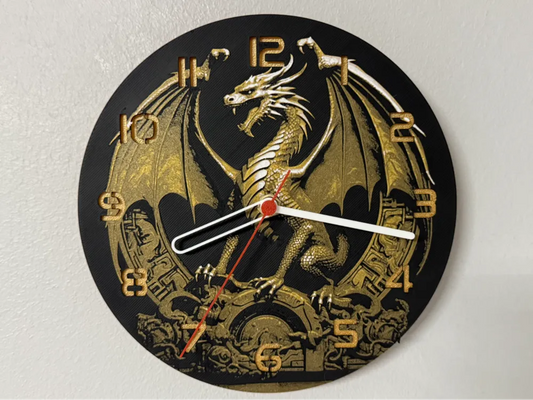 3D-Druck Uhr – Drache 1