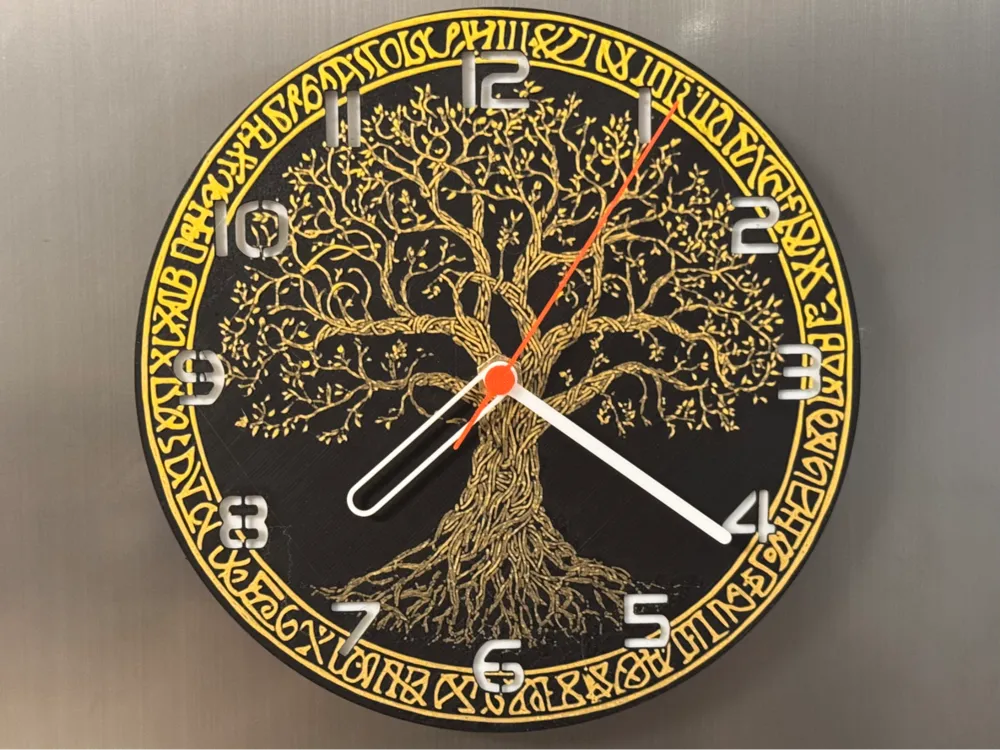 3D-Druck Uhr – Lebensbaum