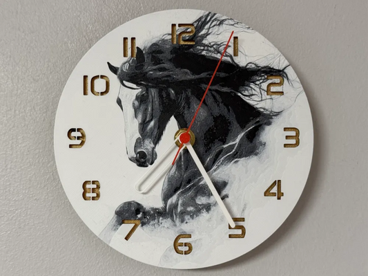 3D-Druck Uhr –  Pferd