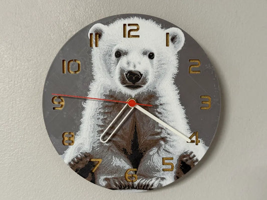 3D-Druck Uhr – Eisbär