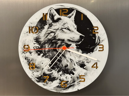 3D-Druck Uhr – Wolf 2
