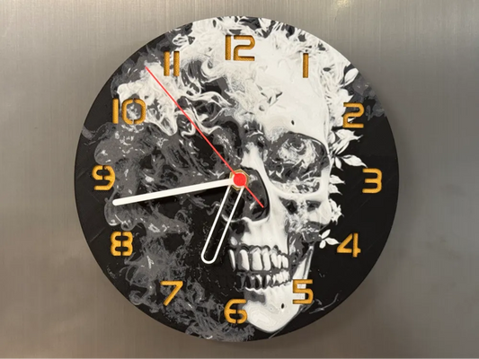 3D-Druck Uhr – Totenkopf 2
