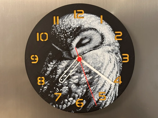 3D-Druck Uhr – Eule