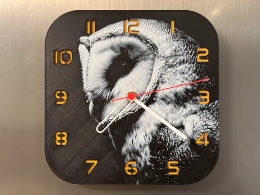 3D-Druck Uhr – Eule 2