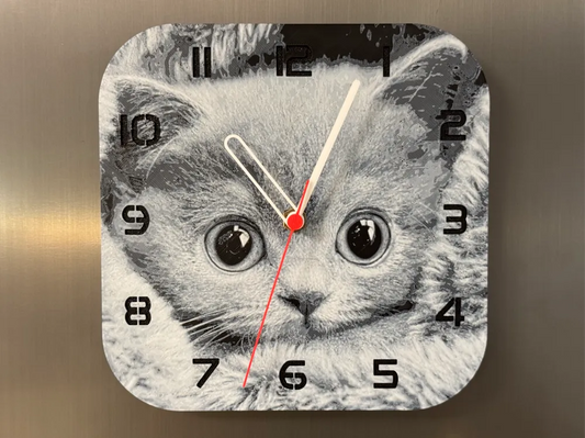 3D-Druck Uhr – Babykatze