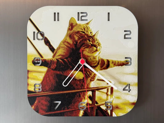 3D-Druck Uhr – Katzen paar