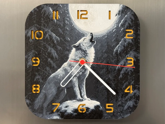 3D-Druck Uhr – Wolf