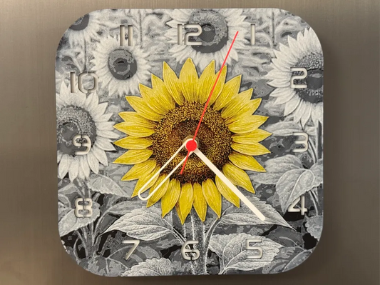3D-Druck Uhr – Sonnenblume