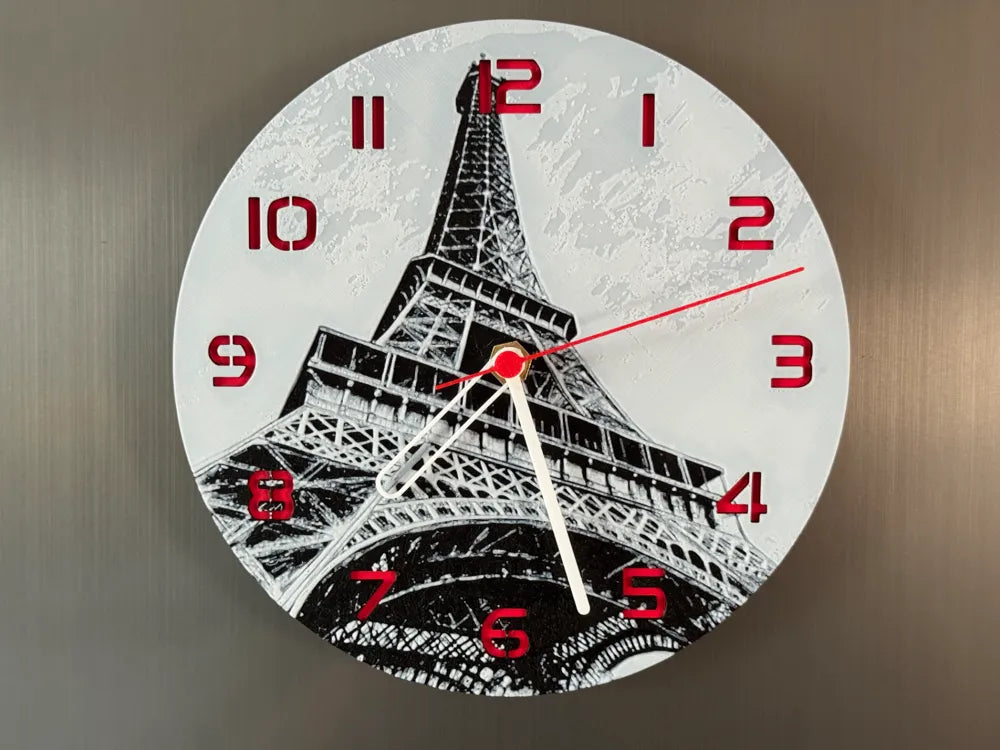 3D-Druck Uhr – Eifelturm