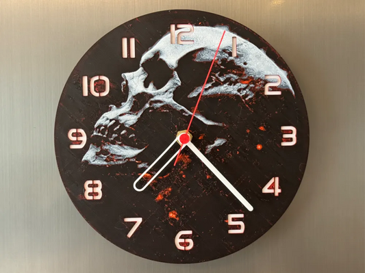 3D-Druck Uhr – Totenkopf