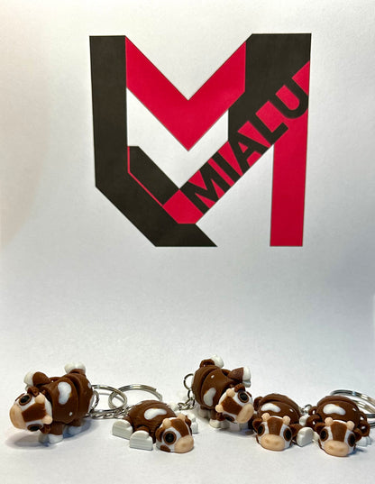 Schlüsselanhänger „Mini-Kuh-Flexi“ braun