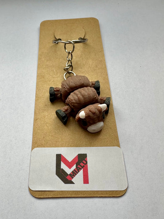 Schlüsselanhänger „Hochlandrind Mini-Kuh-Flexi“