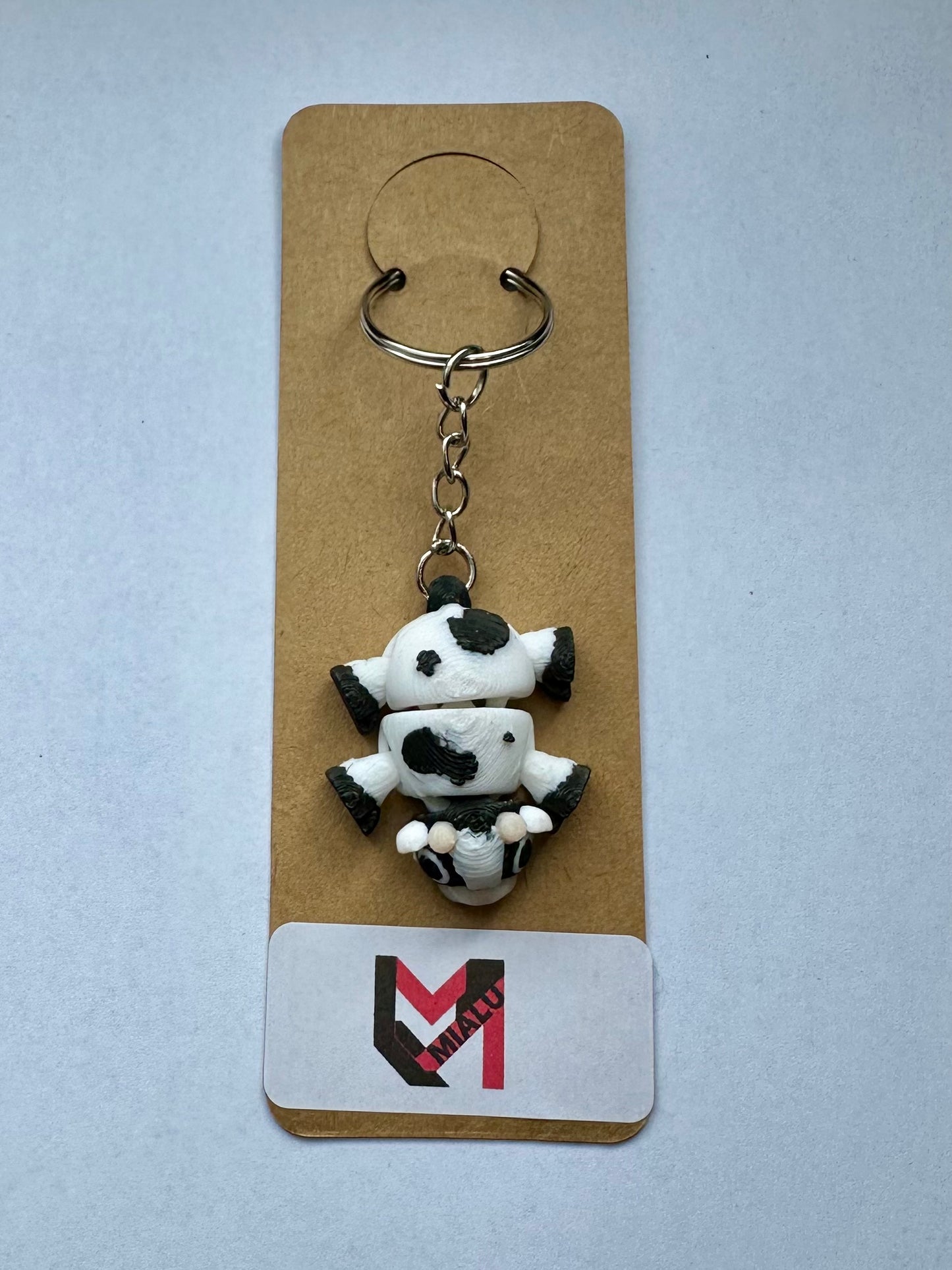 🐄 Schlüsselanhänger „Mini-Kuh-Flexi“ weiß