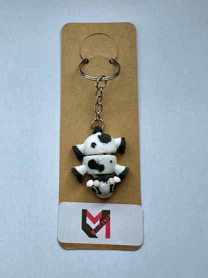 🐄 Schlüsselanhänger „Mini-Kuh-Flexi“ weiß