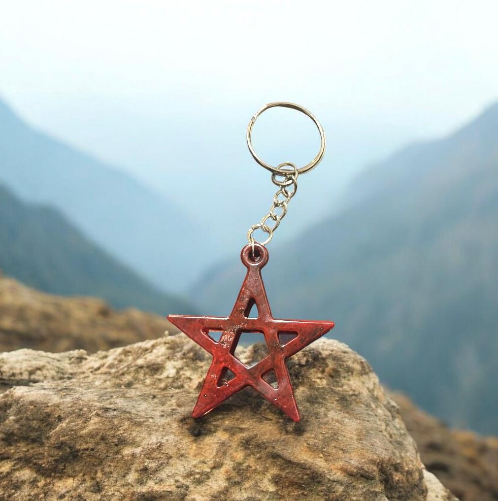 Pentagramm-Schlüsselanhänger aus Epoxidharz